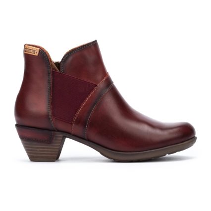 Women's Pikolinos ROTTERDAM Ankle Boots Burgundy | NZ A97A285